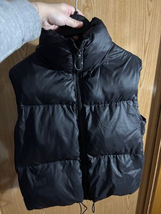 Chaleco negro acolchado unisex Talla XS