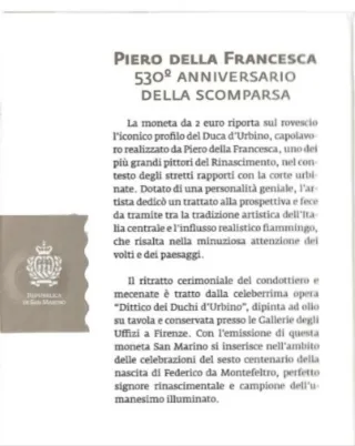San Marino 2 Euro 2022 P.d.Francesca