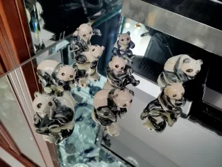 Colección figuras panda cerámica