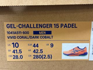 Asics Gel-Challenger 15 Naranja Nuevas talla 44