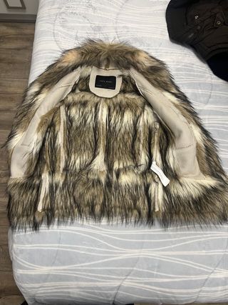 Giubbotto Zara Basic Pellicce e Camoscio Taglia S