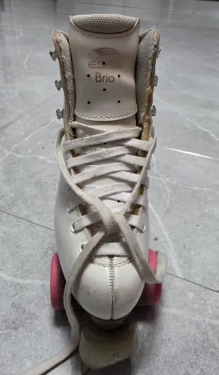 Pattini edea a rotelle bianchi con zaino