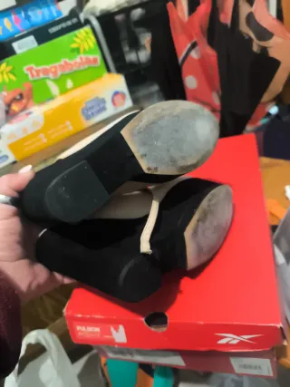 Zapatos Zara Talla 36 Beige/Negro