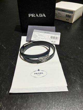 Bracciale Prada Saffiano Baltico Uomo Taglia L