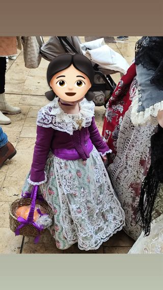 Vestido fallera niña 1-2 años