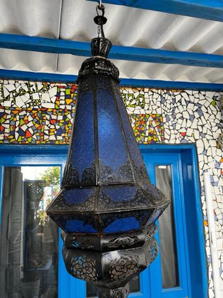 Pieza única, Lámpara Árabe Azul y Negra
