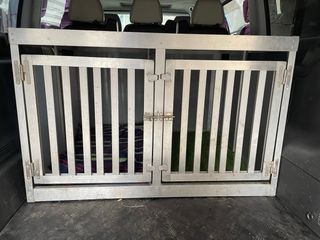 Transportín Perro Coche Gris/Plata