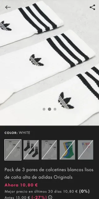 Pack 3 Calcetines Adidas Originals Nuevos