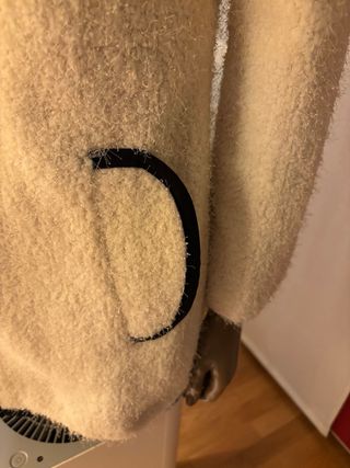 Trenca beige y negra Talla S