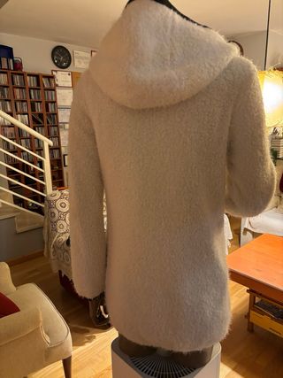 Trenca beige y negra Talla S