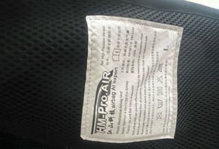 Chaleco airbag equitación/motociclismo.