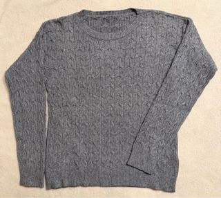 Jersey mujer punto ochos gris