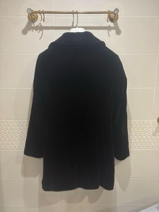 Cappotto in velluto nero Taglia M