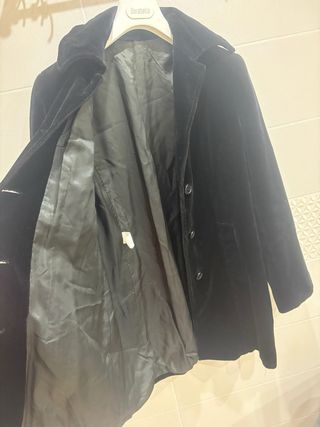 Cappotto in velluto nero Taglia M