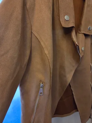 Chaqueta biker de antelina