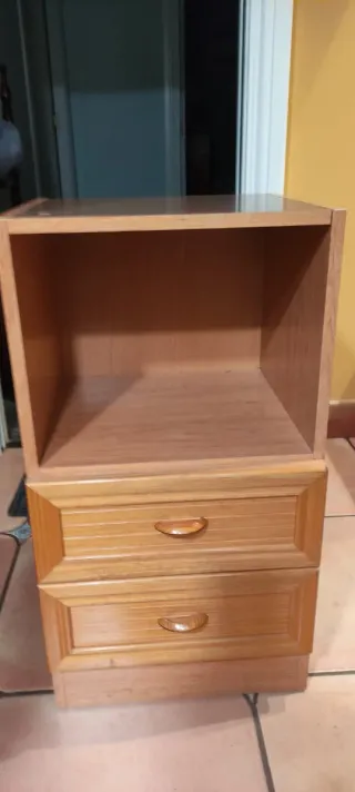 Mesa estudio madera con cajonera