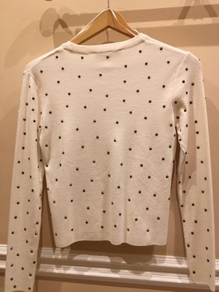 Jersey Zara tachuelas beige