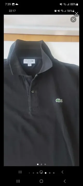 Polo Lacoste Negro Talla XL