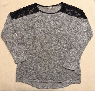 Jersey gris Inside encaje negro talla S