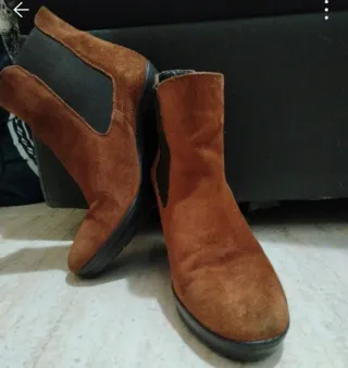 Botines Umber piel camel talla 37