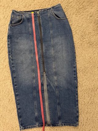 Falda vaquera Zara cremallera frontal