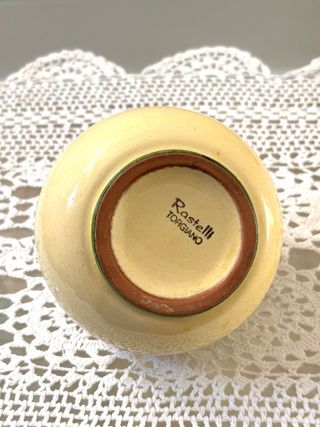 Vaso decorativo beige e verde