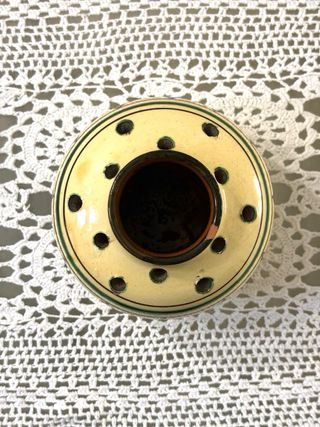 Vaso decorativo beige e verde