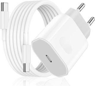 Cargador compatible con iPhone blanco