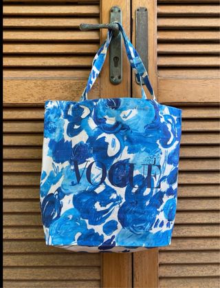 Borsa Tote Vogue Blu Azzurra Cotone