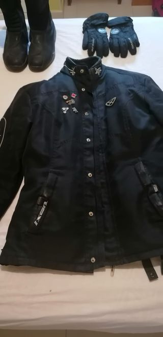 Traje Moto Mujer Ixon Botas Guantes