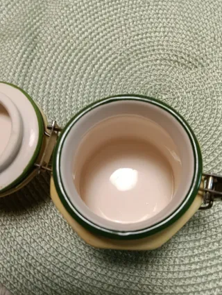 Tarro vintage cerámica dolomita  con girasoles