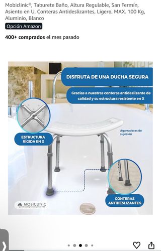 Taburete Baño Mobiclinic Regulable san fermin