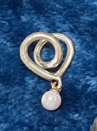 Pandora Charm Corazón Entrelazado Perla