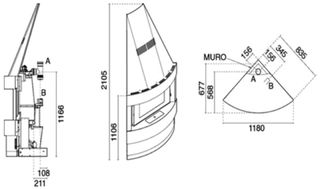 Chimenea Pellets Moderna Negra y Blanca