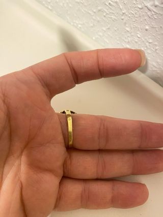 Anillo de cobre con diseño calado