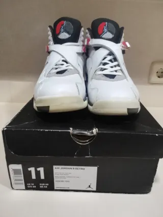 Jordan Retro 8 Blanco Rojo