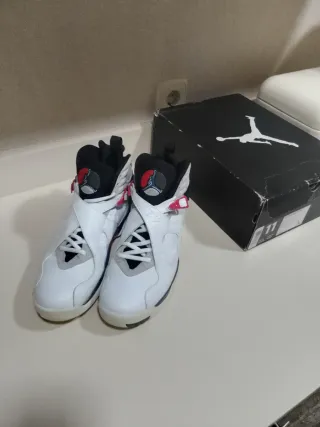 Jordan Retro 8 Blanco Rojo