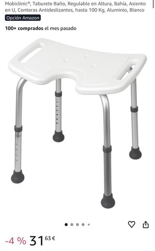 Taburete Baño Mobiclinic Regulable