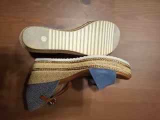 Sandalias Porronet Talla 36 Azul/Marrón