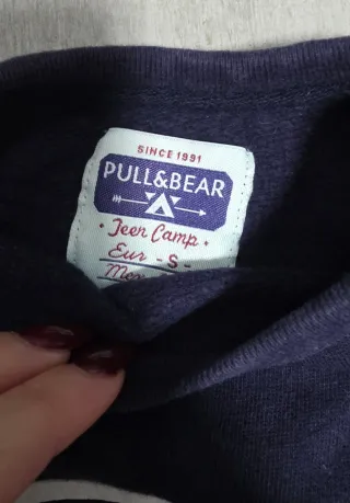 Sudadera Pull & Bear azul hombre