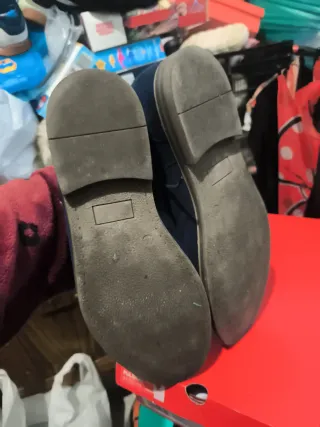 Zapatos de serraje azul talla 44