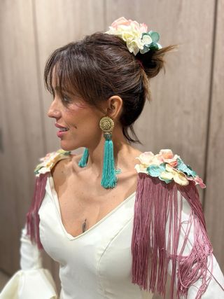 Conjunto Flamenca Flores y Flecos