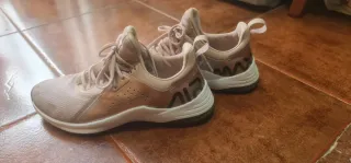 Zapatillas Nike  rosas y plateadas