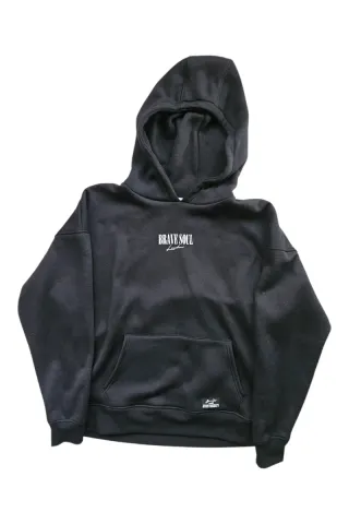 Sudadera Negra Brave Soul Estampado Pájaros