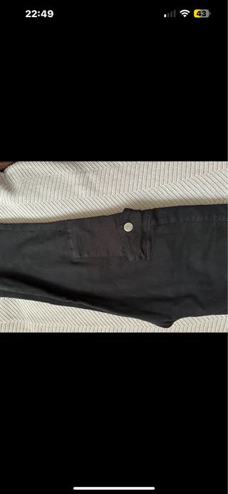 Pantalones Zara Mujer Negros encerado