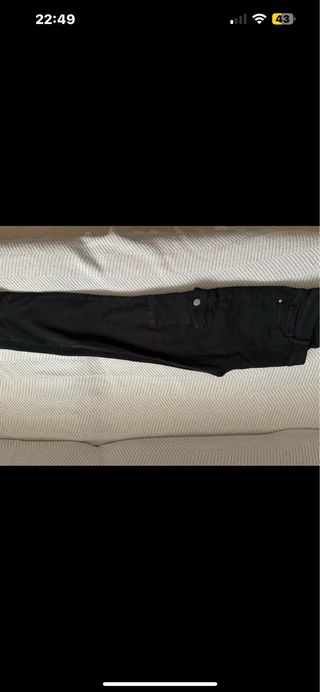 Pantalones Zara Mujer Negros encerado