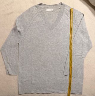 Jersey punto gris Mango Talla M