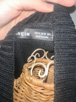 Jersey negro tejido trenzado