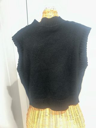 Jersey negro tejido trenzado