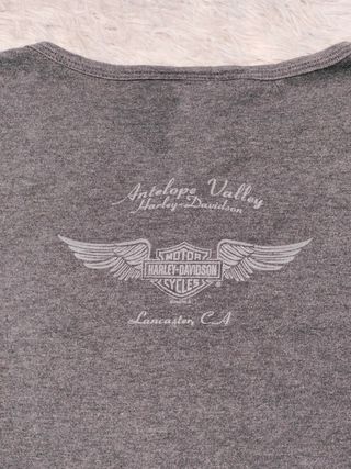 Harley Davidson Camiseta Henley Mujer Made in USA'
